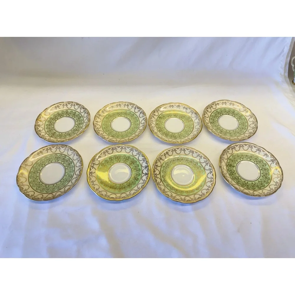 *RARE* Vintage Royal Stafford 8178 - Demitasse & Saucer Set Of 8 W/ 6 Spoons